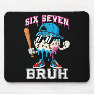 Alfombrilla De Ratón 67 Six Seven Béisbol Helado Goteo Número 67 Pla