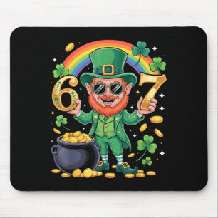 Alfombrilla De Ratón 67 Six Seven Divertido 6 7 Meme Día de San Patrici