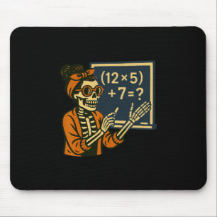 Alfombrilla De Ratón 67 Teacher Halloween Skeleton Six Seven Meme Brain