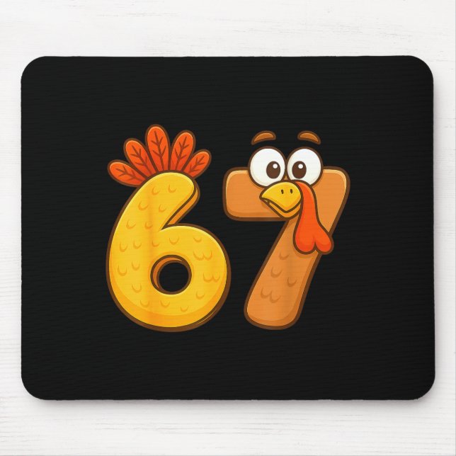 Alfombrilla De Ratón 67 Thanksgiving Funny Six Seven Meme For Men Women (Frente)