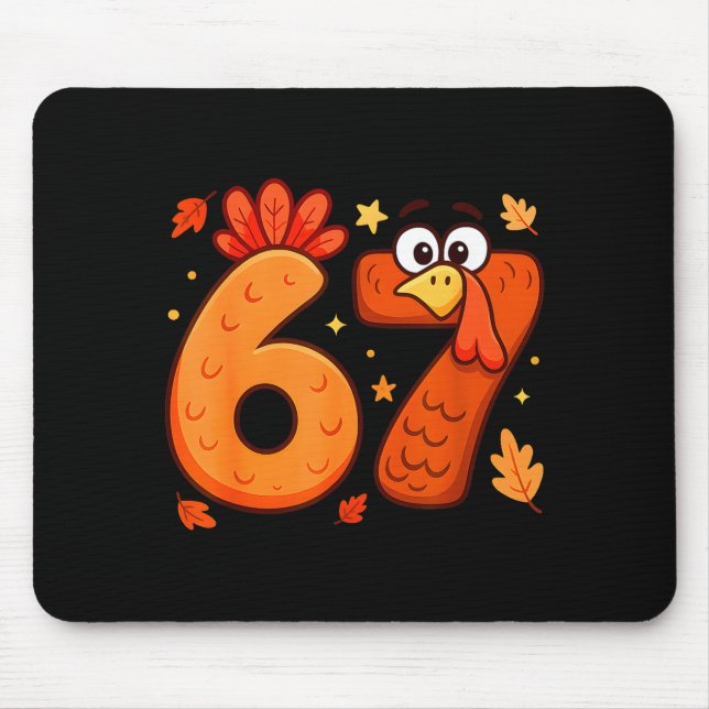 Alfombrilla De Ratón 67 Thanksgiving Funny Turkey Thanksgiving 67 Turke (Frente)