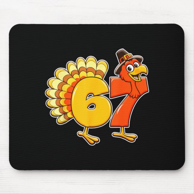 Alfombrilla De Ratón 67 Thanksgiving Funny Turkey Thanksgiving 67 Turke (Frente)