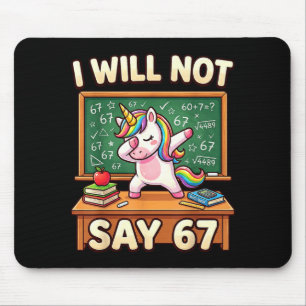 Alfombrilla De Ratón 67 Unicornio para niñas Seis Siete Meme Brainrot D