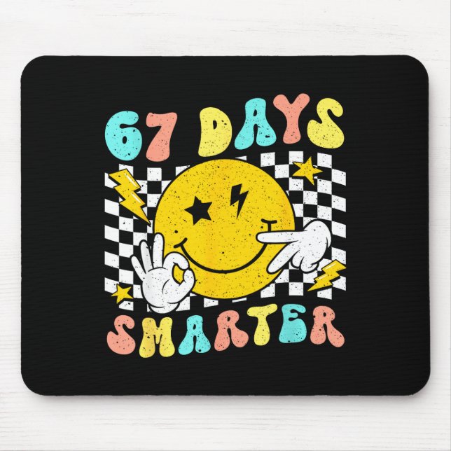 Alfombrilla De Ratón 67th Day Of School Shirt 67 Days Smarter Teacher B (Frente)
