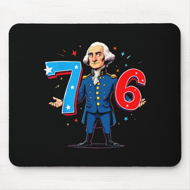 Alfombrilla De Ratón 6-7 7-6 George Washington Seven Six Teacher Americ (Frente)