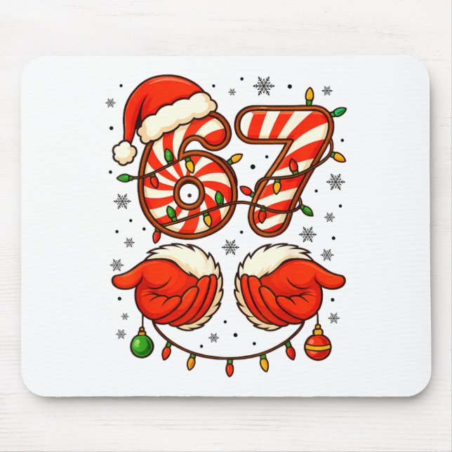 Alfombrilla De Ratón 6-7 Christmas Squad Funny 67 Six Seven Meme Xmas 6 (Frente)