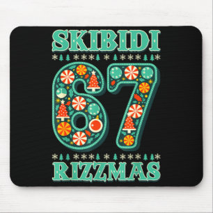 Alfombrilla De Ratón 6 7 Navidad Skibidi Rizzmas 67 Meme Gen Alpha Sl