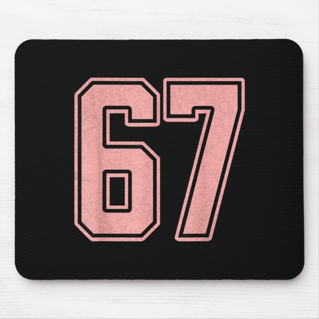 Alfombrilla De Ratón 6 7 Number 67 Baseball Funny Meme Tee For Women  (Frente)