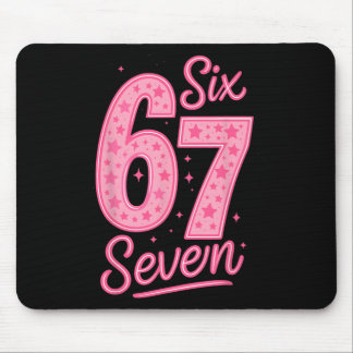 Alfombrilla De Ratón 6 7 Number 67 Pink Six Seven Meme Slang Womens Gir