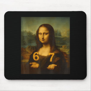Alfombrilla De Ratón 6 7 Seis Siete Meme 67 Divertida Mona Lisa Gen Z A