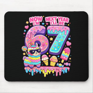 Alfombrilla De Ratón 6 el próximo año tendré 7 llama alpaca 67 meme cum
