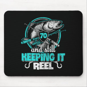 Alfombrilla De Ratón 70.ª Pesca Funny Cumpleaños Pescador Camisas Keepi