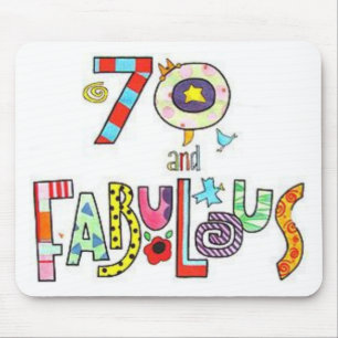 Alfombrilla De Ratón 70 años y cumpleaños fabuloso