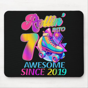 Alfombrilla De Ratón 7 años increíble desde 2019 Hockey Tema Cumpleaños