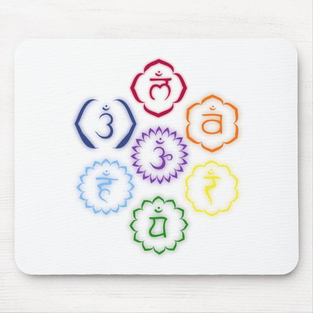 Alfombrilla De Ratón 7 Chakras en un círculo (Frente)