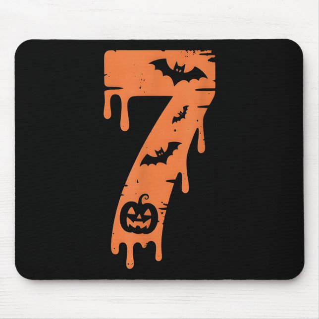 Alfombrilla De Ratón 7 Number Meme 67 Six Seven Halloween  (Frente)