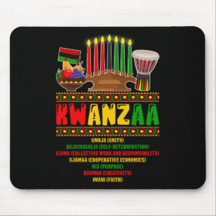 Alfombrilla De Ratón 7 Principios De Kwanzaa Celebración Pan Africano