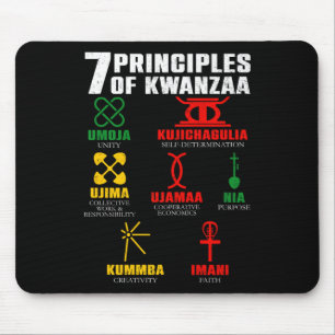 Alfombrilla De Ratón 7 Principios De Kwanzaa Celebración Pan Africano
