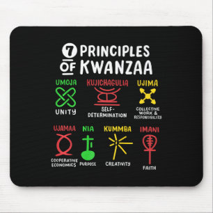 Alfombrilla De Ratón 7 Principios De Kwanzaa Hombres Africanos Negros