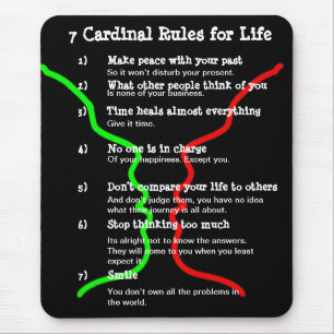 Alfombrilla De Ratón 7 reglas cardinales para la VIDA