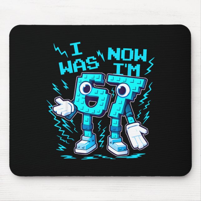 Alfombrilla De Ratón 7 Year Old Birthday Shirt Was 6 Now I'm 7 Italian  (Frente)