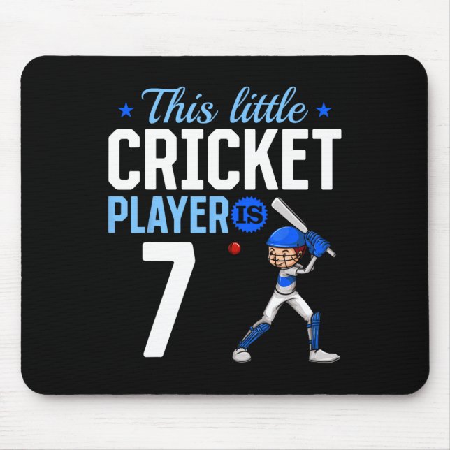 Alfombrilla De Ratón 7th Birthday Cricket Player  (Frente)