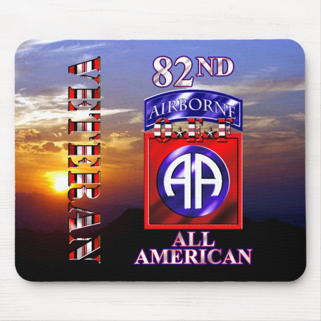 Alfombrilla De Ratón 82ª División Aérea Veterano de la HAO (Frente)