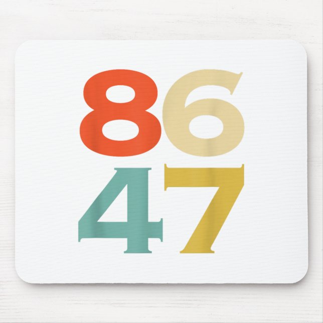 Alfombrilla De Ratón 8647 Anti Trump 86 47 Impresión retro 47 Anti-Trum (Frente)