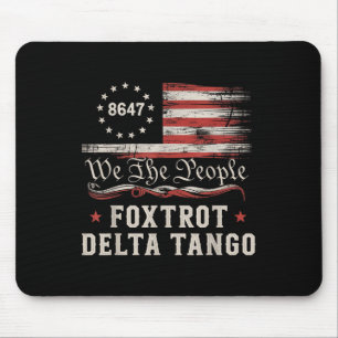Alfombrilla De Ratón 8647 Foxtrots Deltas Tangos Bandera América
