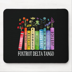 Alfombrilla De Ratón 8647 Foxtrots Tangos Deltas Flower Resist Boo
