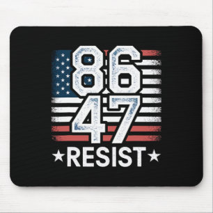 Alfombrilla De Ratón 86 47 Resistir Anti Trump Eliminar 47 Vintage 8647