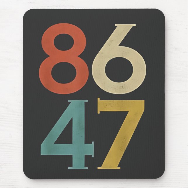 Alfombrilla De Ratón 86 47 Trump Retro de Guay contra Trump (Frente)