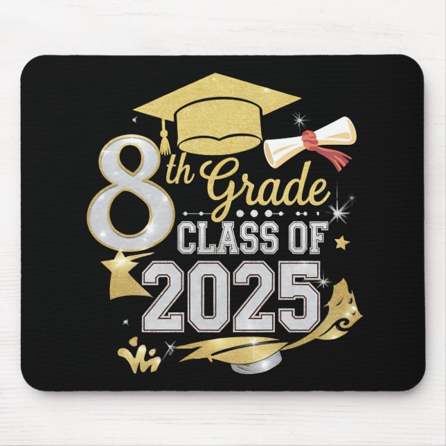 Alfombrilla De Ratón 8.º Grado De Graduación De 2025 (Frente)