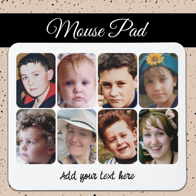 Alfombrilla De Ratón 8 photo collage white black (Subido por el creador)