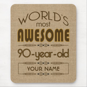 Alfombrilla De Ratón 90.o Mundo de la celebración del cumpleaños mejo