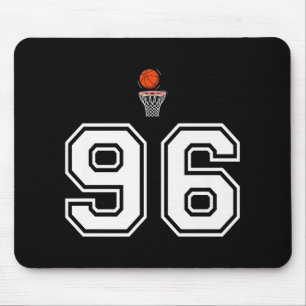 Alfombrilla De Ratón 96 Number Basketball Style Vintage White Premium