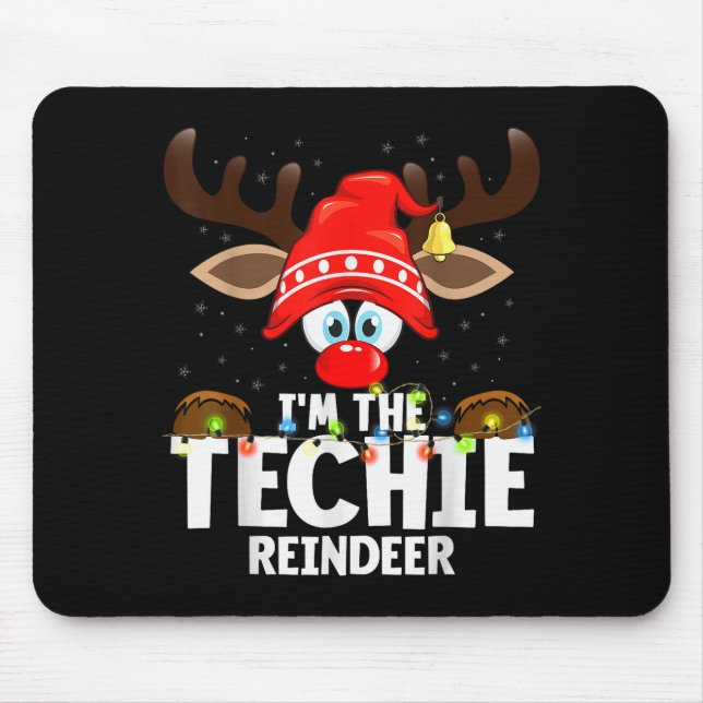 Alfombrilla De Ratón 99 Matching Christmas Reindeer - I'm The Techie -  (Frente)
