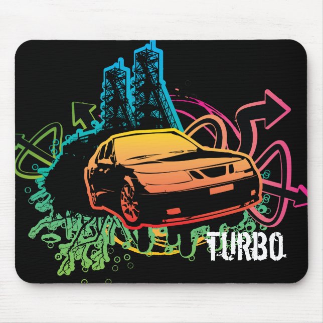 Alfombrilla De Ratón 9-5-aero_cutout mousepad, turbo (Frente)