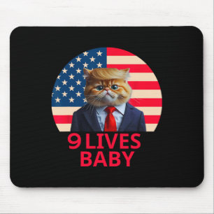 Alfombrilla De Ratón 9 vidas Gato bebé Trump 2024 Ganador de la victori