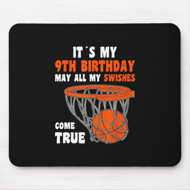 Alfombrilla De Ratón 9 Year Old Happy 9th Birthday Sketll 9th Birthday  (Frente)