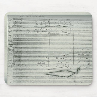 Alfombrilla De Ratón 9na sinfonía de Beethoven, manuscrito de la música