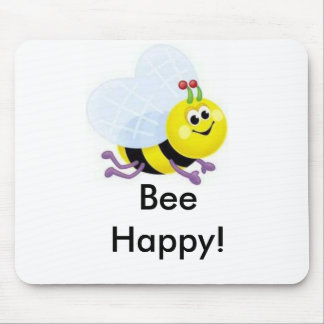 Alfombrilla De Ratón ¡a67_cute_bee, abeja feliz!