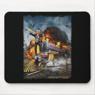 Alfombrilla De Ratón A Bordo De La Divertida Tren De Trump, Donald Trum