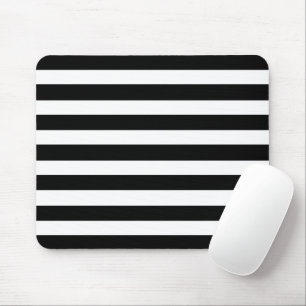 Alfombrilla De Ratón A Classic Black White Striped Eye-catching Pattern