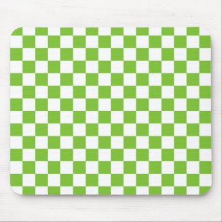 Alfombrilla De Ratón A cuadros negro y blanco verde