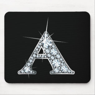 Alfombrilla De Ratón "A" Diamond Bling Mousepad