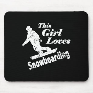 Alfombrilla De Ratón A Este Chica Le Encanta El Snowboard - Regalo Dive