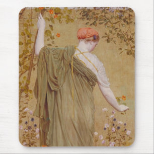 Alfombrilla De Ratón A Garden by Albert Joseph Moore, Vintage Portrait
