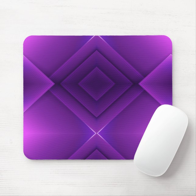 Alfombrilla De Ratón A geometric, purple mouse pad featuring layered  (Con ratón)