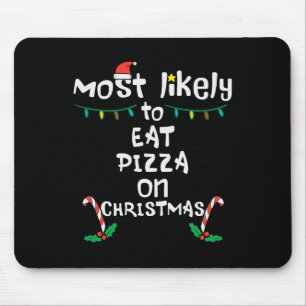 Alfombrilla De Ratón A La Mayoría Les Gusta Comer Navidades De Pizza Xm